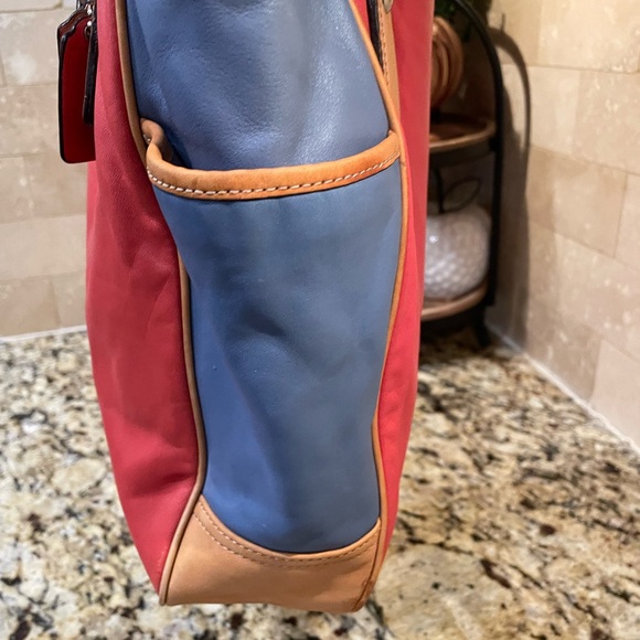 Coach Red and Blue Tote Bag - Picture 3 of 12